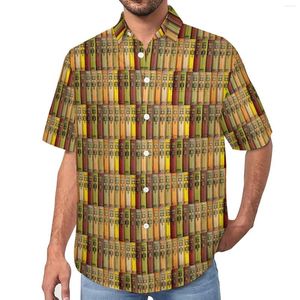 Camisas casuales para hombres Blusas de biblioteca Hombres Nunca envejecen Libro Hawaii Mangas cortas Diseño Elegante Camisa de playa de gran tamaño Idea de regalo