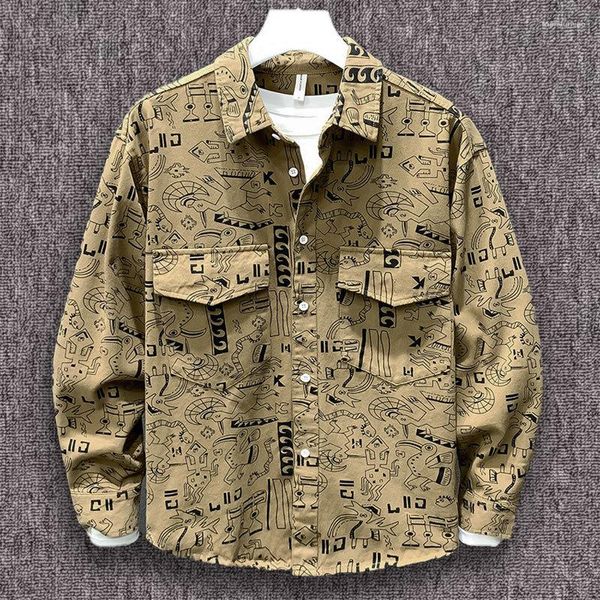 Camisas casuales para hombres Trabajo ligero Carga al aire libre Manga larga Ropa de diseñador para hombre Camisa Chaqueta Chaqueta de algodón Botón sobrecamisa