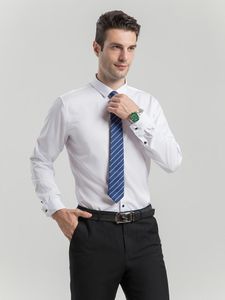 Chemises décontractées pour hommes Chemise habillée boutonnée à manches longues pour hommes