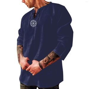 Chemises décontractées pour hommes à manches longues chemise simple mode T hauts en vrac ensemble cadeau pour hommes mélange de coton