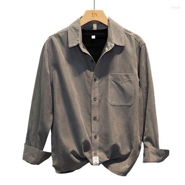 Camisas casuales para hombres Camisa de manga larga Diseño de primavera Pequeño de desgaste Abrigo Estilo de otoño Ropa para hombres