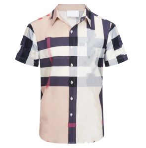 Mannen casual shirts luxe zakelijke mode mannen ahirts zomer ahort mouw klassieke atriped jas polo geavanceerde populaire kleding top