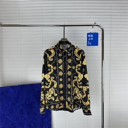 Heren Vrijetijdsoverhemden Luxe Bloemenprint Voor Heren Herfst Lange mouw Slank Normaal overhemd Zakelijk Sociaal Formele Kleding Tops Straatfeest Tux#03