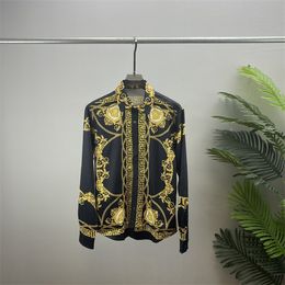 Heren Vrijetijdsoverhemden Luxe Bloemenprint Voor Heren Herfst Lange mouw Slank Asual Overhemd Zakelijk Sociaal Formele Kleding Tops Straatfeest Tux#06