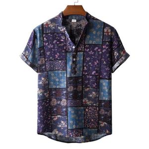 Casual shirts voor heren luxe heren t-shirt korte sleve shirts man tiki mode kleding blouses sociale t-shirts fr verzendt Hawaiiaanse katoenen polo y240506
