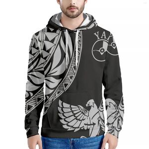 Casual shirts voor heren luxe Polynesische stijl grafisch ontwerp bedrukt Hawaiiaanse sweatshirt lange mouw mode hoodie slanke heren herfst/winter