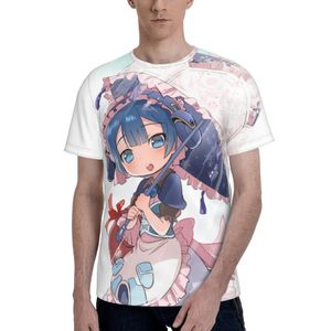 Camisas informales para hombre hechas en Abyss Marulk Ouzen camiseta Anime Cosplay Kawaii camiseta japonesa hawaiana Camisas De Hombre