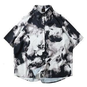 Chemises décontractées pour hommes mâle hawaïen 2021 haute qualité impression d'été col rabattu coupe ajustée à manches courtes chemise haute chemisier M-2X2556