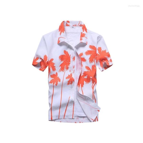 Chemises décontractées pour hommes Vêtements de style hawaïen en coton pour hommes Impression 3D Chemise élégante Fleurs éblouissantes surdimensionnées