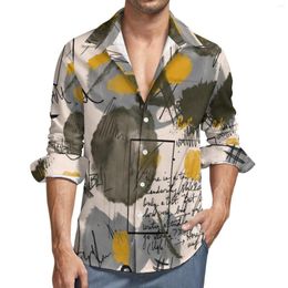 Casual shirts voor heren heren nieuwigheidskleding lente zomer geprinte draai kraag stijlvolle straatmode dagelijkse lange mouw uniek
