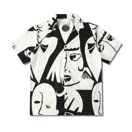 Chemises décontractées pour hommes Vêtements pour hommes 2022 European American High Street Hawaii Casual Flower Shirt Face Full of Printed Beach Cardigan Shortsleeved Men Z0224