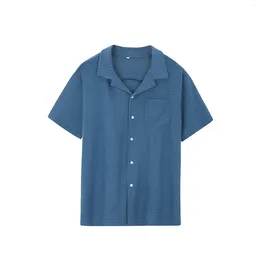 Camisas casuales para hombres Ropa para hombres Diario Guapo a bajo precio Cuello vuelto Mangas cortas Blusa estampada Gemelo Camisetas Masculin