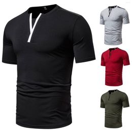 Chemises décontractées pour hommes Vêtements pour hommes Élégant porte-chemise qualifié Classique à manches courtes T-shirt graphique Camisa Social Masculino