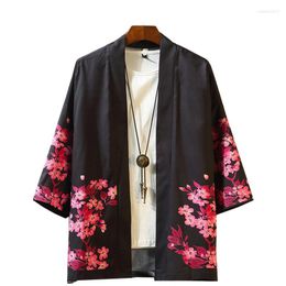Casual shirts voor heren mannen Japanse stijl Yukata Kimono Cardigan heren Haori samurai kleding traditionele kostuums zomer dun shirt