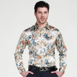 Casual shirts voor heren mannen feest shirt lente zomer bruidegomsmen bruiloft formele jurk s05 heren's