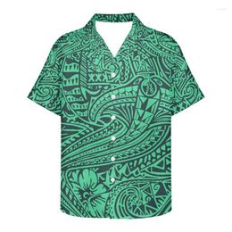 Casual shirts voor heren heren cumagisch shirt mannen mode t-shirts zomer polyester Hawaiiaanse polynesische tribale man met gewoonte