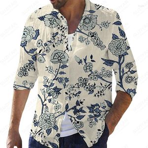 Chemises décontractées pour hommes Chemises hawaïennes pour hommes Vente sauvage sans fer Harakuju Art Arrivées pour hommes Col de manchette français Vêtements surdimensionnés