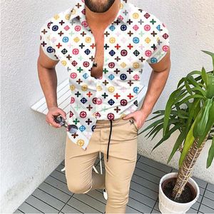 Camicie casual da uomo Camicie da uomo Estate Moda hawaiana Stampa 3D Camicie casual a maniche corte floreali Trend Cardigan di lusso 230329