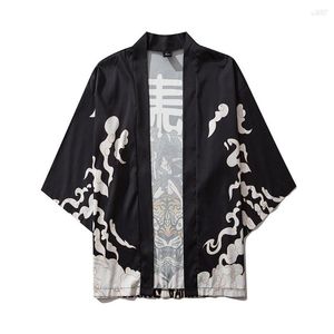 Mannen Casual Shirts Mannen Golf Gedrukt Zwart Kimono Vest Traditionele Japanse Kleding Voor Vrouwen Mannen Plus Sized Man mannen Mantel
