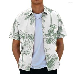 Chemises décontractées pour hommes Hommes Chemise à manches courtes pour hommes Été surdimensionné Imprimer Tops Beach Aloha T-shirts Blouse 3D Ropa Para Hombre Tees