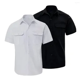 Chemises décontractées pour hommes chemises Mensine Summer Top de bureau formel léger respirant avec design à un seul sein pour les affaires