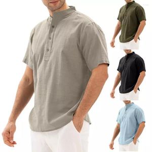 Casual shirts voor heren mannen shirt topkraag voor straat trendy comfortabel