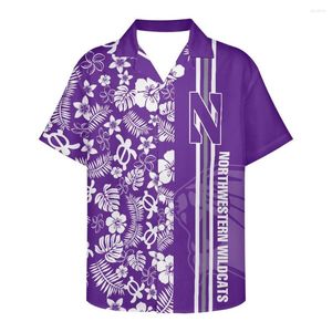 Chemises décontractées pour hommes Hommes d'été boutonné à manches courtes chemise à revers polynésien traditionnel vêtements pour hommes motif frangipanier logo de l'équipe