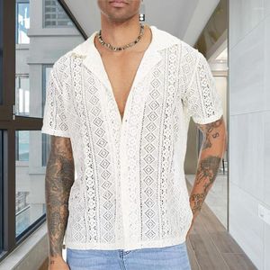 Casual shirts voor heren mannen Summer Shirt korte mouwen Topkraag