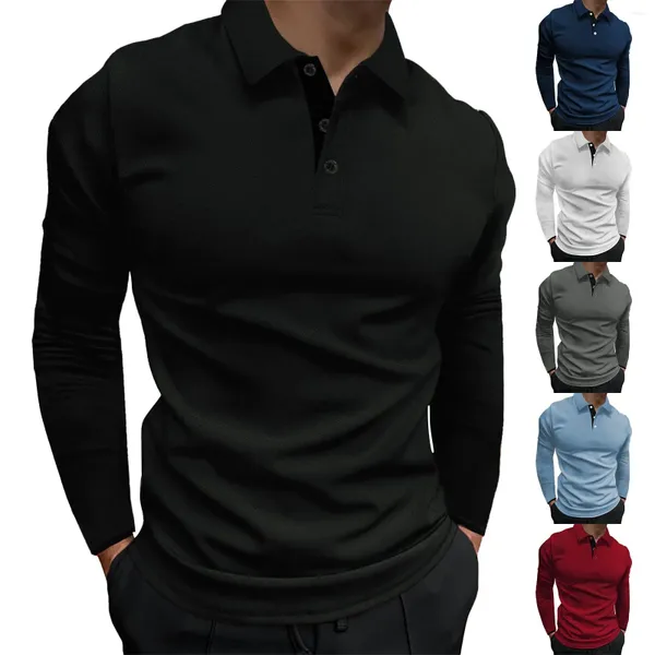 Camisas casuales para hombres Hombres Cuello de tortuga Camiseta de manga larga para paquete Slim Fit Handstand Verano