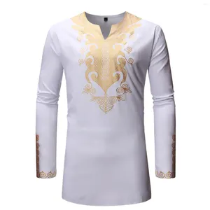 Chemises décontractées pour hommes Mens Abaya Thobe Arabe Longline T Henley Kaftan Banded Plain Muslim High Quality Cotton Shirt