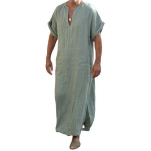 Mannen Casual Shirts Heren Arabische Lange Gewaden Saoedi-Arabië Jubba Thobe Kaftan Midden-Oosten Islamitische Kleding Moslim Mode Arabische A269a