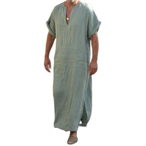 Mannen Casual Shirts Heren Arabische Lange Gewaden Saoedi-Arabië Jubba Thobe Kaftan Midden-Oosten Islamitische Kleding Moslim Mode Arabische A2337