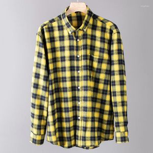 Casual overhemden voor heren Heren groot en lang geruit flanel 10XL Plus maten dameskleding met lange mouwen, button-down overhemd Camisas de Hombre