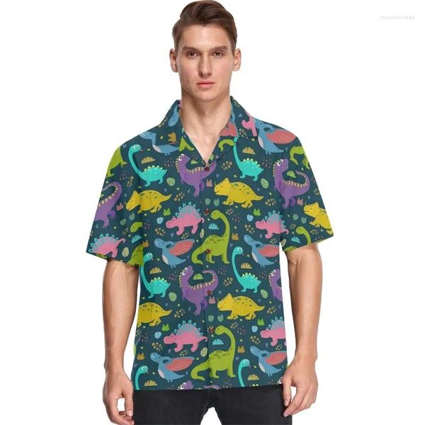 Camisas casuales para hombres Botón Botón Down Beach 3d Impresión colorido Graffiti Patrón de cebra Camisa hawaiana Manga corta Aloha