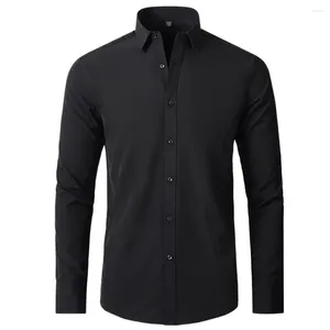 Casual overhemden voor heren Klassieke pasvorm, kreukbestendig premium overhemd met lange mouwen en button-down
