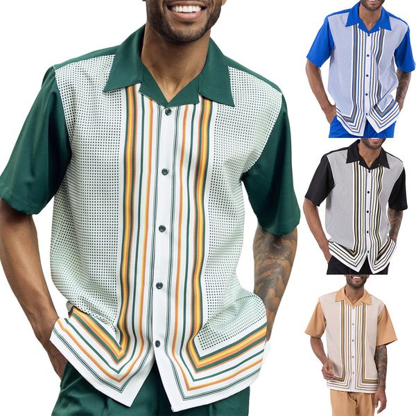 Camisas casuales para hombres Moda para hombre Tops Guayabera Playa cubana Camisetas de lino Harajuku Retro Fiesta de graduación al aire libre Verano Casual Camisa de vestir de manga corta 230613