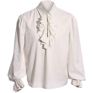 Camisas casuales para hombres para hombre pirata medieval volante steampunk camisa gótica hombres traje cosplay renacimiento victoriano tops chemisemen's