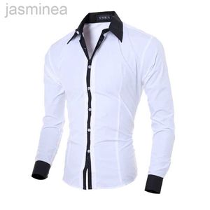 Casual shirts heren heren strepen shirts met lange mouwen slanke witte sociale shirts casual mannelijke kledingbedrijf camisa masculina chemise kerstshirt 2449