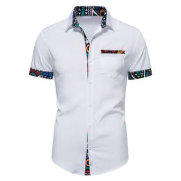 Camisas casuales para hombres Camisas con botones de manga corta blancas para hombres Camisa Dashiki africana Hipster Hombres Camisa Harajuku Streetwear Hombre Camisa Masculina xxl 230608