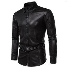 Chemises décontractées pour hommes Hommes Travail Business Hommes Automne Hiver Simple Boutonnage Revers Sexy Manches Courtes Lâche Bouton Body