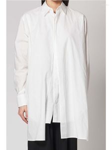 Chemises décontractées pour hommes Structure multicouche Chemise blanche surdimensionnée Tops unisexe Japon Style Vêtements Vêtements pour femmes