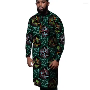 Chemises décontractées pour hommes Chemise longue musulmane Hommes Dashiki Imprimer Tops Mâle Robe africaine sur mesure Design personnalisé