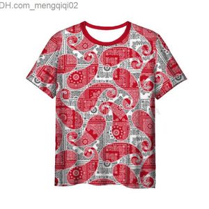 Chemises décontractées pour hommes Nouvelle mode Bandana Impression 3D Paisley T-shirt pour hommes Style décontracté Conception à manches courtes Été Cool T-shirt V17 Z230713