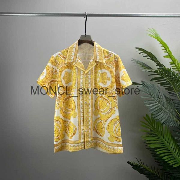 Chemises décontractées homme Nouveaux hommes chemises décontractées blouses chemises de mode pour hommes vêtements Style japonais à manches courtes conception impression ropa camisa masculinaH2421