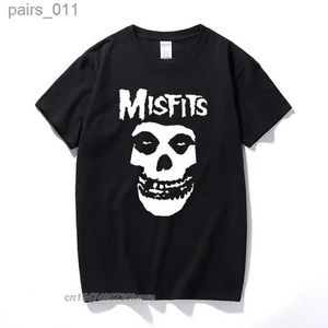 Chemises décontractées pour hommes Nouveaux hommes Hip-Hop Punk Skull Not Adapt Brand Coton Coton T-shirt à manches Cool Design Summer Basic Top YQ240409