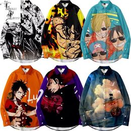 Camisas casuais masculinas de peça única impressão 3D camisa unissex feminina/masculina manga longa legal botão solto streetwear anime roupas oversize oversize 6XLMen'