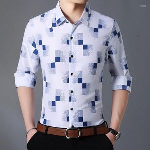 Camicie casual da uomo Plaid Moda uomo 2024 Autunno Button Down Camicia sociale a maniche lunghe Business Office Plus Size 7XL