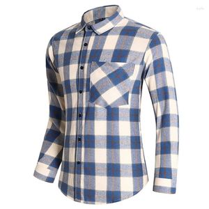 Chemises de chemises décontractées pour hommes 2024 automne flanelle hiver