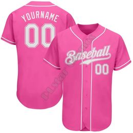 Mannen Casual Shirts PLstar Cosmos Baseball Jersey Shirt Custom Naam Wit-Rood Roze Wit Baseball Shirt Baseball Jersey Shirt hiphop Tops 230613