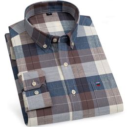 Chemises décontractées pour hommes grande taille 7XL 6XL 5XL chemise sociale pour hommes coton Oxford marque de luxe bouton mince costume de travail uni 230330